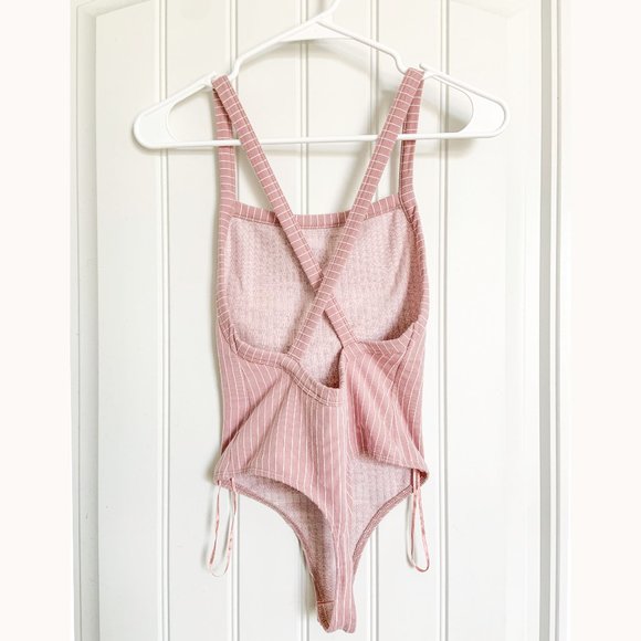 Pink Striped Bodysuit - Picture 2 of 5